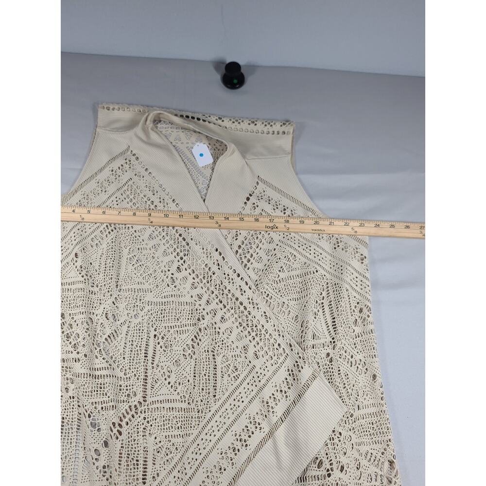 Chico Travelers collection sleeveless kimono Size 1 (Med) Beige Vacay ready - Picture 4 of 7